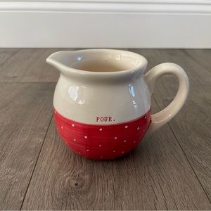 Rae Dunn Creamer Jar says Pour